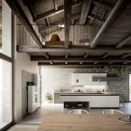 ar cucina Primavera legno con penisola e sgabelli offerta Sicilia Messina Catania 3